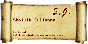 Skolnik Julianna névjegykártya